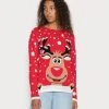 JDY LUCIA JACQUARD - Pullover - True Red