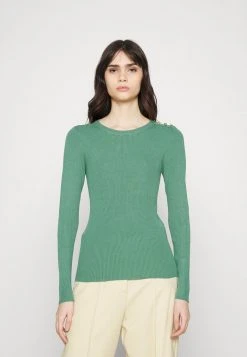 JDYPLUM O NECK BUTTON - Pullover - Sagebrush Green