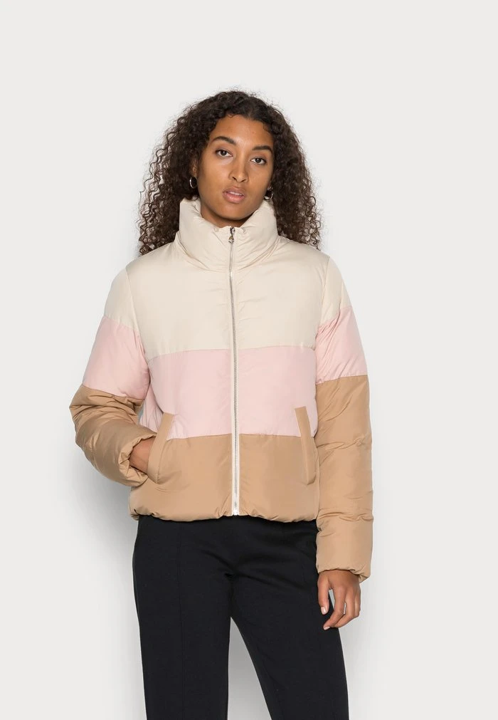 JDY NEWERICA BLOCK SHORT PADDED JACK - Veste D'hiver - Taupe 1 JDY NEWERICA BLOCK SHORT PADDED JACK - Veste D'hiver - Taupe