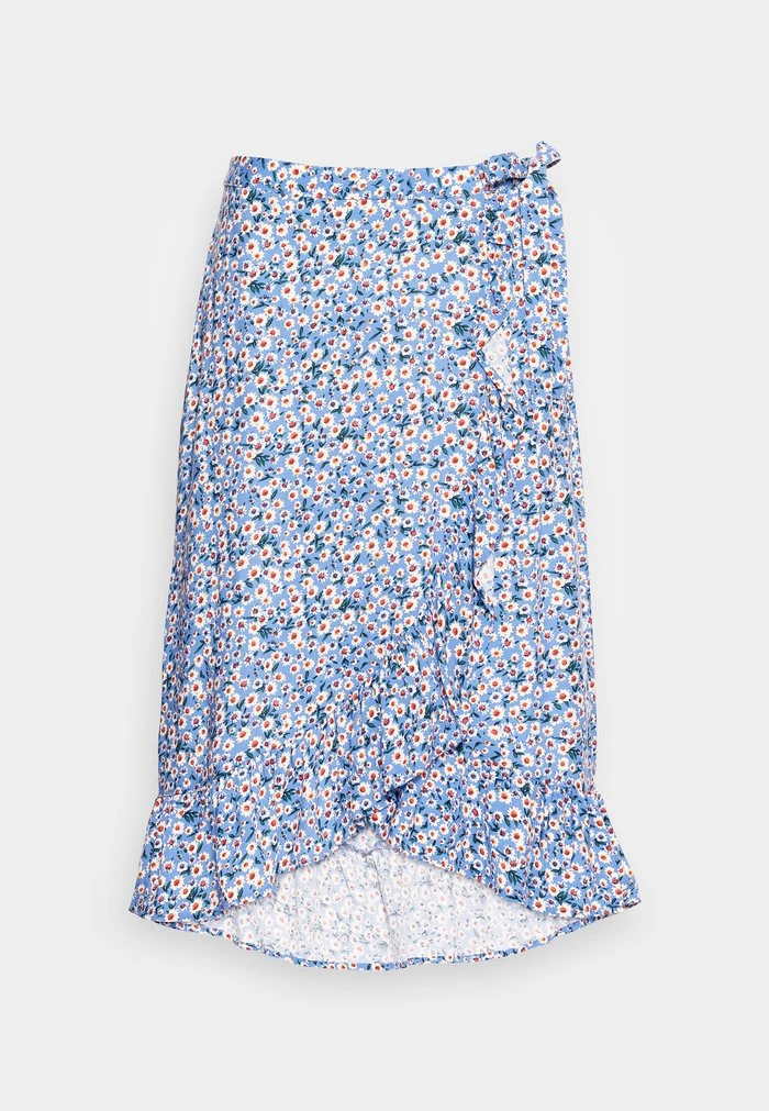 JDYSTARR LIFE BELOW KNEE SKIRT - Jupe Trapèze - Blue/kamille 4 JDYSTARR LIFE BELOW KNEE SKIRT - Jupe Trapèze - Blue/kamille – Image 4