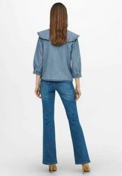 JDY 3/4 ÄRMEL KRAGEN - Chemisier - Light Blue Denim -JDY Soldes Magasin c54f8e1cfbf0454789969bf8eafb536b