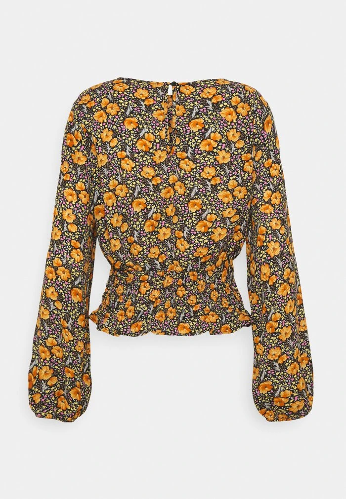 JDYDREW LIFE WAIST SMOCK - T-shirt à Manches Longues - Black/tangerine/mauve 2 JDYDREW LIFE WAIST SMOCK - T-shirt à Manches Longues - Black/tangerine/mauve – Image 2