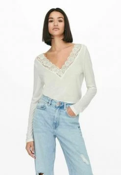 JDY T-shirt à Manches Longues - Cloud Dancer