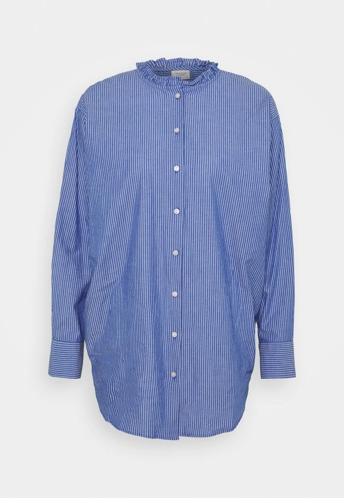 JDY BUBBLE LIFE FRILL LONG - Chemisier - Estate Blue/cloud Dancer 5 JDY BUBBLE LIFE FRILL LONG - Chemisier - Estate Blue/cloud Dancer – Image 5