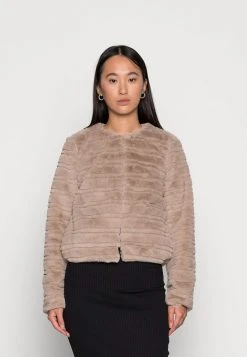 JDY DEER FAUX FUR JACKET - Veste D'hiver - Simply Taupe
