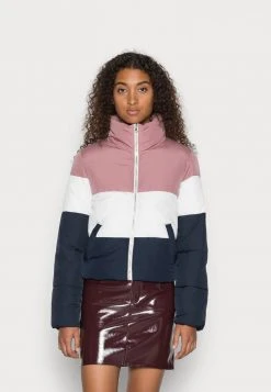 JDY NEWERICA BLOCK SHORT PADDED JACK - Veste D'hiver - Nostalgia Rose/cloud Dancer And Sky
