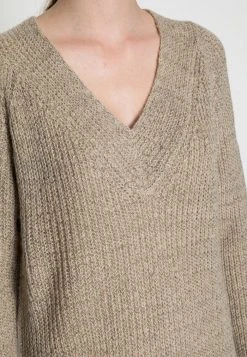 JDYWENDY V NECK DRESS - Robe Pull - Taupe -JDY Soldes Magasin cd0d13b9cb7647cd982e3dc27eca4ef7