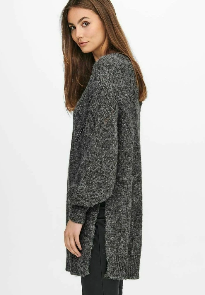 JDY LANGER SCHLITZDETAIL - Pullover - Dark Grey Melange 4 JDY LANGER SCHLITZDETAIL - Pullover - Dark Grey Melange – Image 4