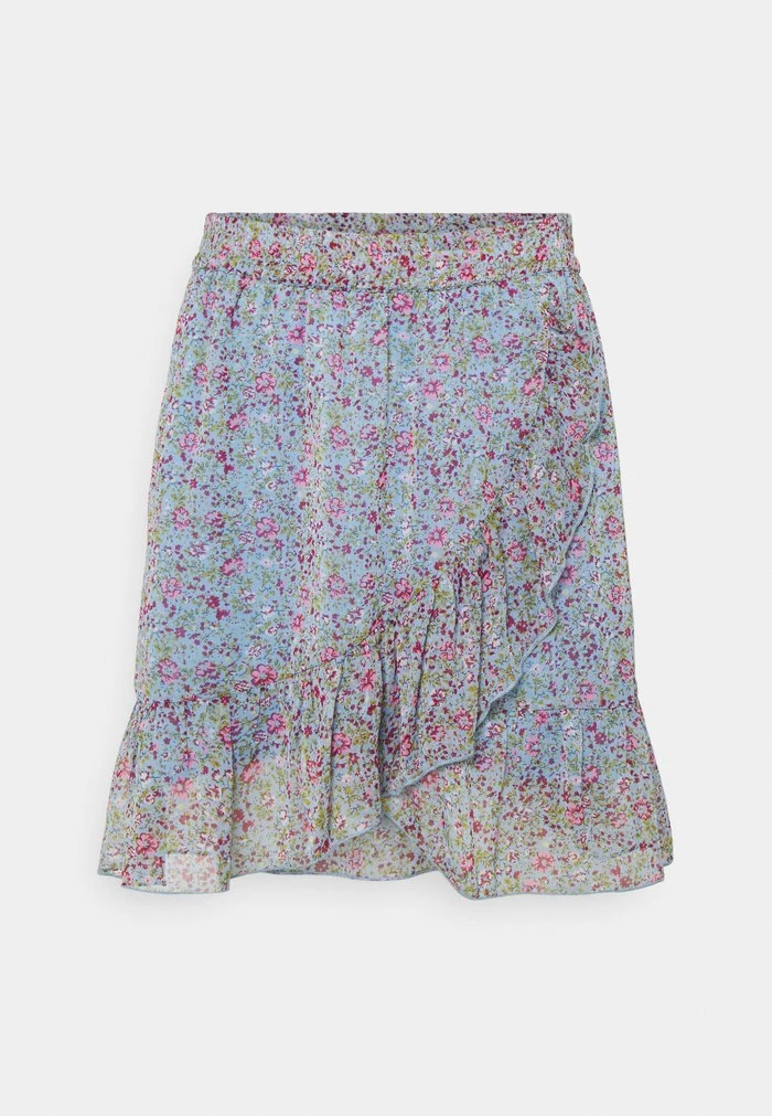 JDYJENNIFER LIFE MINI SKIRT - Minijupe - Baby Blue/pink 1 JDYJENNIFER LIFE MINI SKIRT - Minijupe - Baby Blue/pink