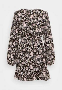 JDYSORO DRESS - Robe De Jour - Black/multi Flower -JDY Soldes Magasin d0ed775791a24ee8be54084516cd18d8