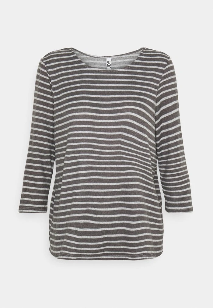 JDYELIN TREATS - T-shirt à Manches Longues - Dark Grey Melange/light Grey Melange 2 JDYELIN TREATS - T-shirt à Manches Longues - Dark Grey Melange/light Grey Melange – Image 2