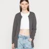 JDYSAGA NEW LONG CARDIGAN - Gilet - Dark Grey Melange Detail:melange