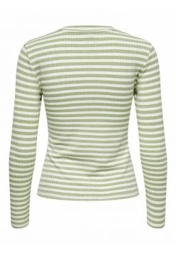 JDY OBERTEIL GESTREIFTES - Pullover - Basil -JDY Soldes Magasin dae61532ac524a16ae5f91cf8bf506c4