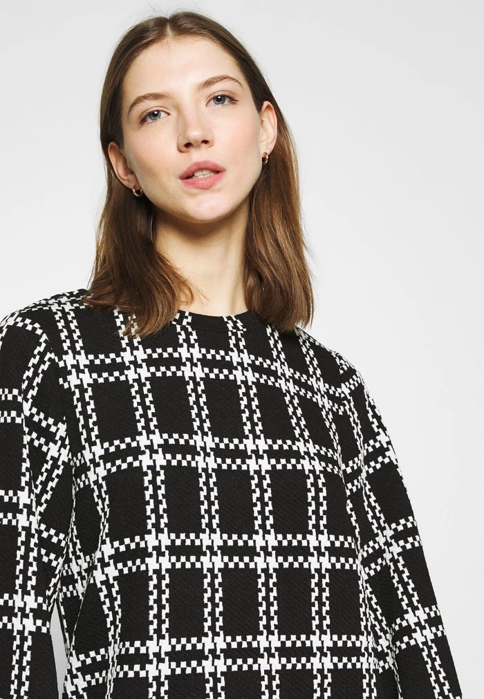 JDYDOVER CHECK DRESS - Robe En Jersey - Black/cloud Dancer 4 JDYDOVER CHECK DRESS - Robe En Jersey - Black/cloud Dancer – Image 4
