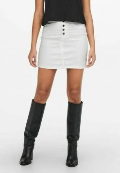 JDYLARA LIFE FLY BUTTON SHORT SKIRT - Minijupe - White