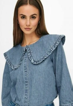 JDY 3/4 ÄRMEL KRAGEN - Chemisier - Light Blue Denim -JDY Soldes Magasin df34da61656d4592bfb36f428a4e65c1