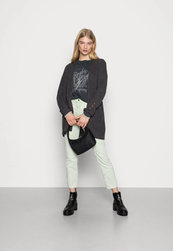 JDY JUSTY MAISIE LONG CARDIGAN - Gilet - Dark Grey Melange 2 JDY JUSTY MAISIE LONG CARDIGAN - Gilet - Dark Grey Melange – Image 2