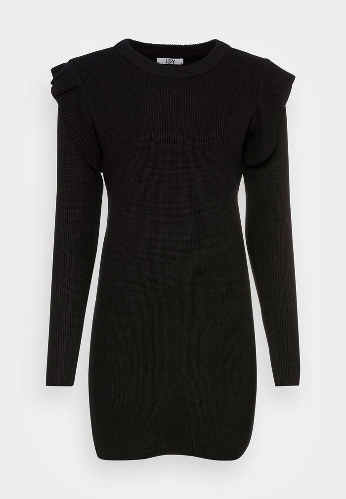 JDY WILLA FRILL DRESS - Robe Pull - Black 4 JDY WILLA FRILL DRESS - Robe Pull - Black – Image 4