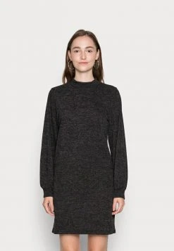 JDYEMMA NECK DRESS - Robe Pull - Dark Grey Melange