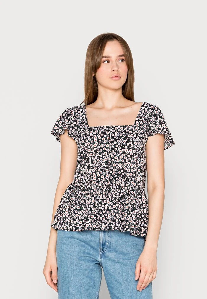 JDYSTARR LIFE CAP SLEEVE - Blouse - Black 1 JDYSTARR LIFE CAP SLEEVE - Blouse - Black