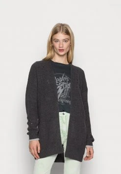 JDY JUSTY MAISIE LONG CARDIGAN - Gilet - Dark Grey Melange