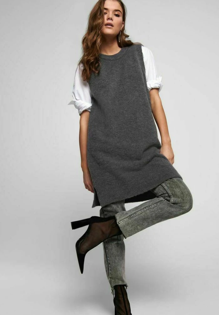 JDY Robe Pull - Dark Grey Melange 4 JDY Robe Pull - Dark Grey Melange – Image 4