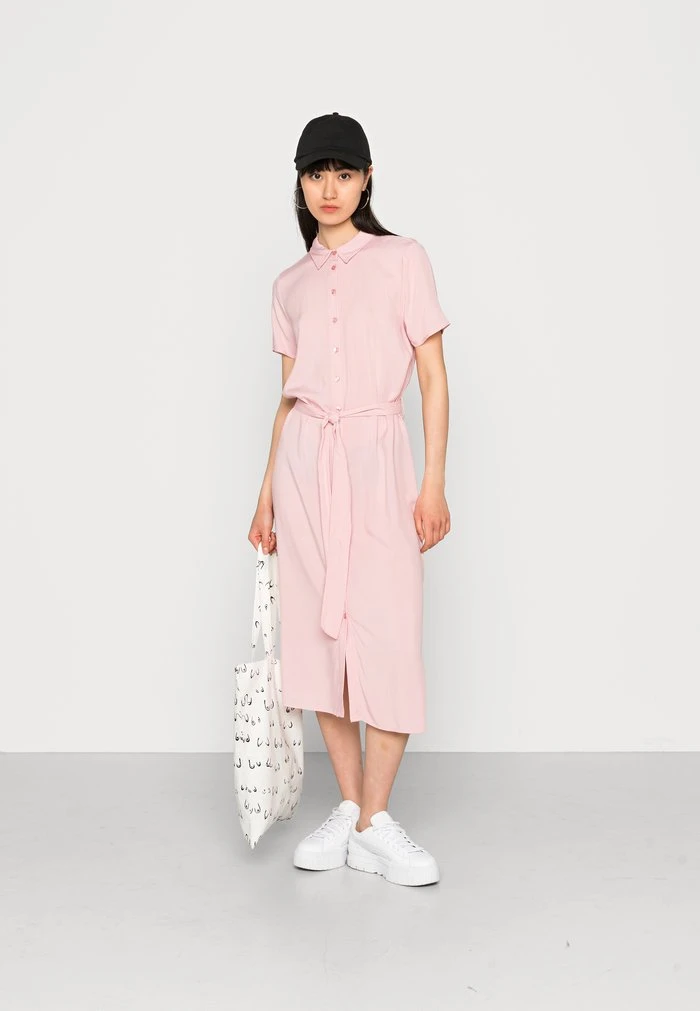 JDYELLY ABOVE CALF DRESS - Robe Chemise - Bleached Mauve 2 JDYELLY ABOVE CALF DRESS - Robe Chemise - Bleached Mauve – Image 2