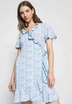JDYMILO FLOWER WRAP DRESS - Robe De Jour - Allure/misty Blue -JDY Soldes Magasin e4ab64eaf7644a2ba93dd7091437b320