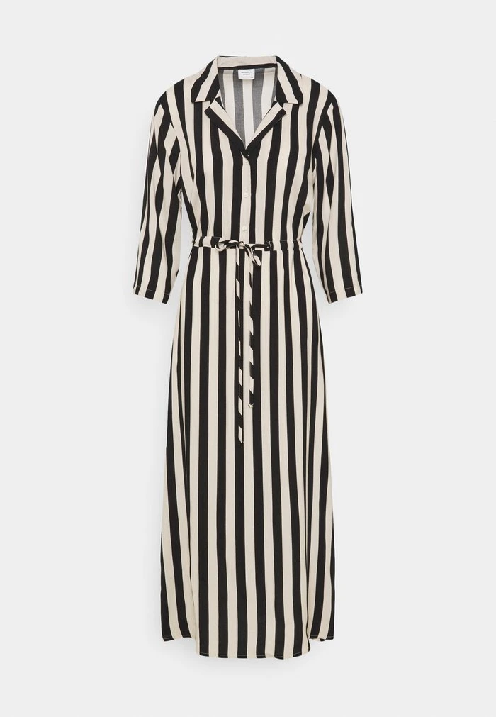 JDYSTAAR LIFE MID CALF DRESS - Robe Chemise - Tapioca/black 1 JDYSTAAR LIFE MID CALF DRESS - Robe Chemise - Tapioca/black