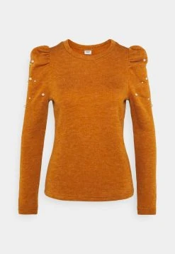 JDYMIE PEARL PUFF SLEEVE - Pullover - Leather Brown