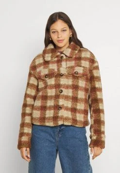 JDYELVIS SHORT JACKET - Veste D'hiver - Cloud Dancer/marsala/emperador/toasted Coconut