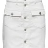 JDY DETAILREICHER BETONTER - Jupe En Jean - White