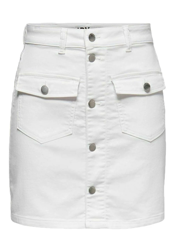 JDY DETAILREICHER BETONTER - Jupe En Jean - White 1 JDY DETAILREICHER BETONTER - Jupe En Jean - White