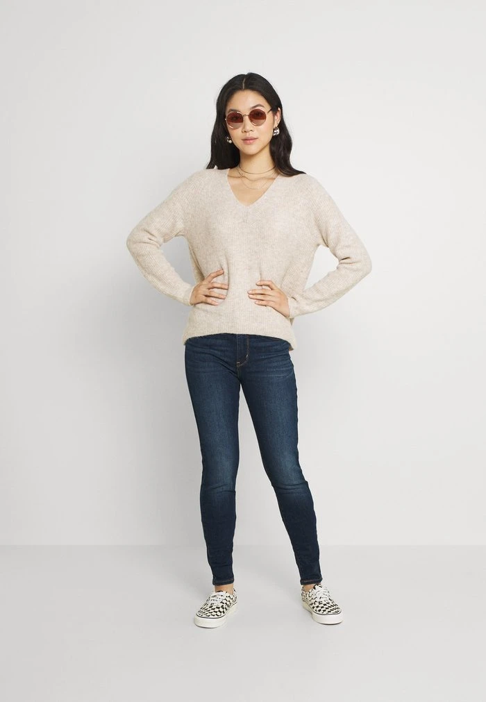 JDYANNE WIDE V NECK - Pullover - Pumice Stone 2 JDYANNE WIDE V NECK - Pullover - Pumice Stone – Image 2