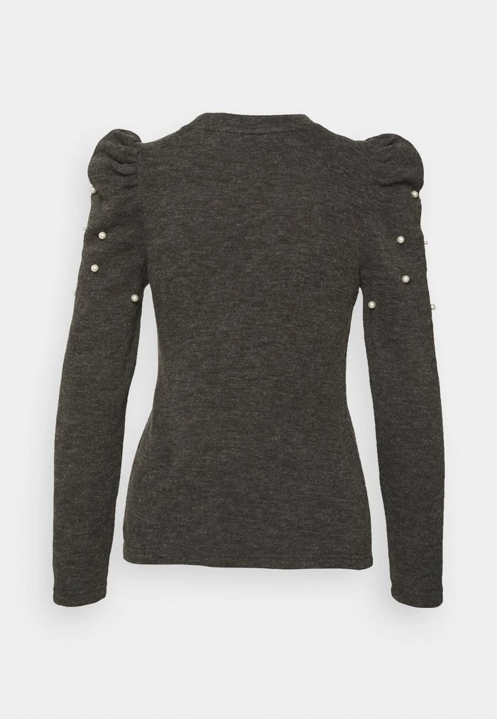 JDYMIE PEARL PUFF SLEEVE - Pullover - Dark Grey Melange 2 JDYMIE PEARL PUFF SLEEVE - Pullover - Dark Grey Melange – Image 2