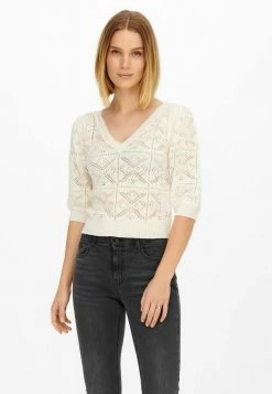 JDY KURZER - Pullover - Cloud Dancer