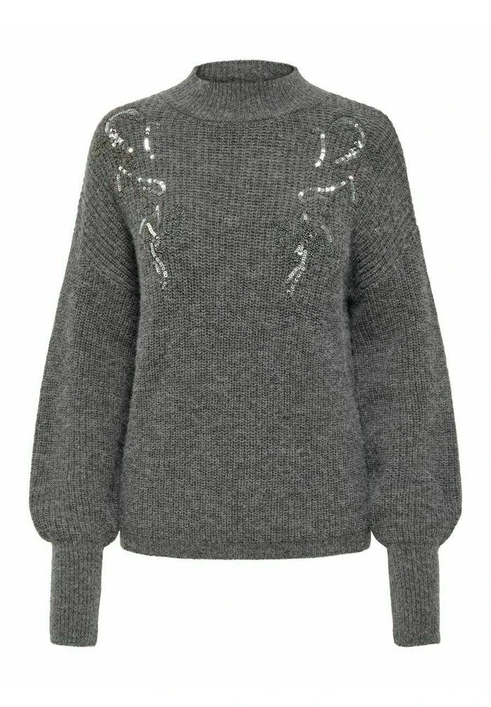 JDY HOCHGESCHLOSSENER - Pullover - Dark Grey Melange 5 JDY HOCHGESCHLOSSENER - Pullover - Dark Grey Melange – Image 5
